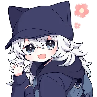 Стикер Белая волчица @Nyasticks - 7