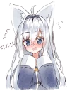 Стикер White Neko~ - 8