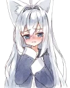 Стикер White Neko~ - 2