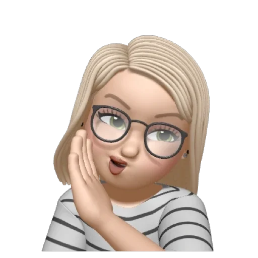 glasses cartoon human face