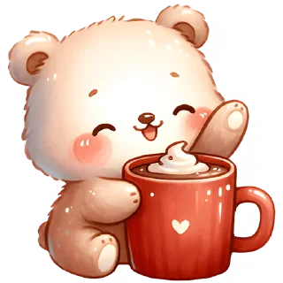 Стикер Зимние мишки @Nyasticks - 8