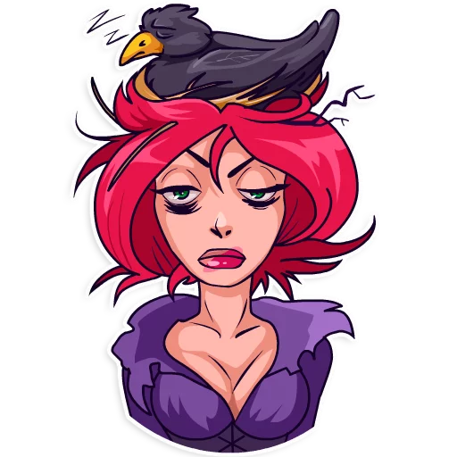 illustration human face animated cartoon