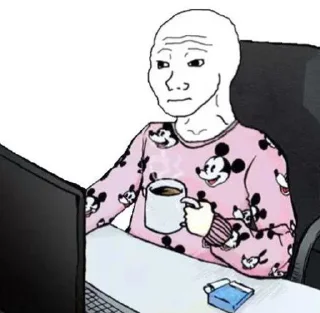 Стикер Wojak, The Feels Guy - 4