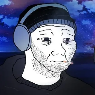 Стикер Wojak, The Feels Guy - 0