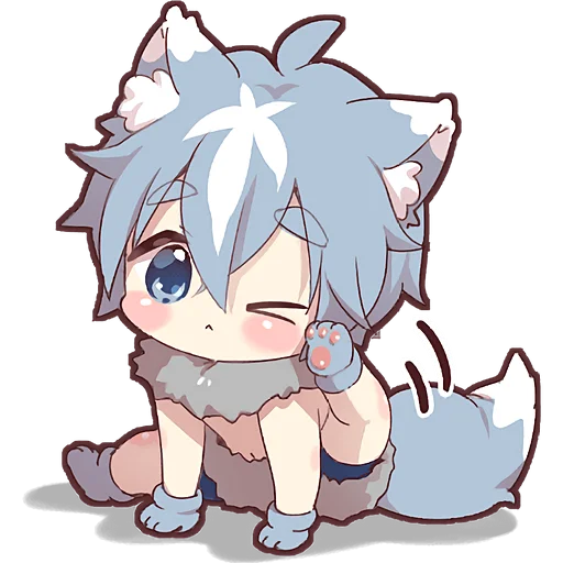 Sticker Wolf2_Nyasticks - 1
