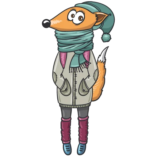 Стикер Wolf and Fox - 11