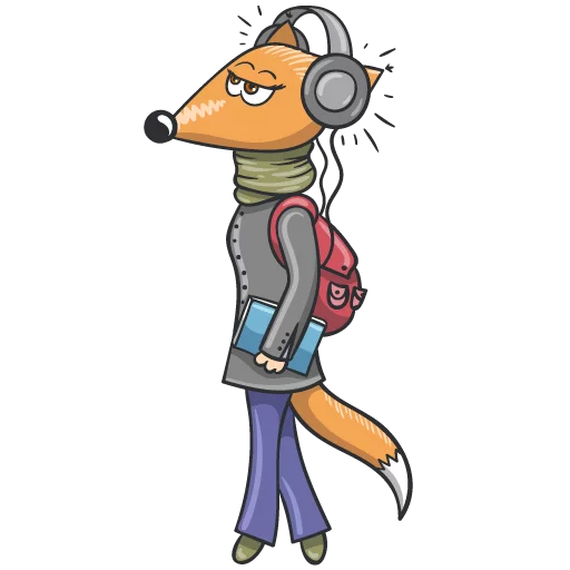 Стикер Wolf and Fox - 7