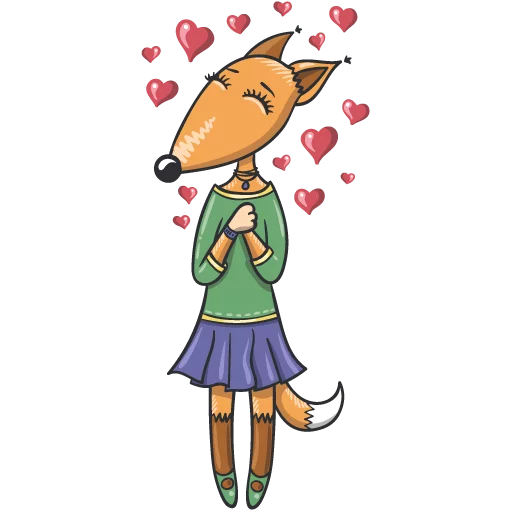 Стикер Wolf and Fox - 2