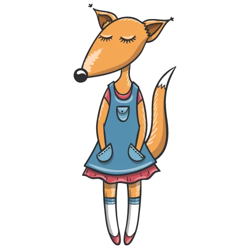 Стикер Wolf and Fox - 0