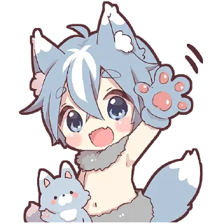 Sticker Волчёнок @Nyasticks - 10