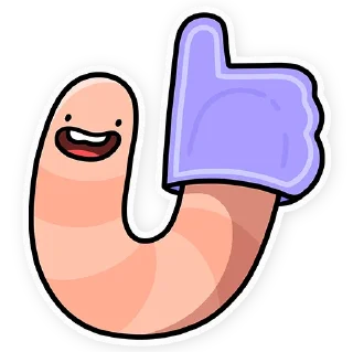 Sticker Червяк Петя @blablacomics - 1