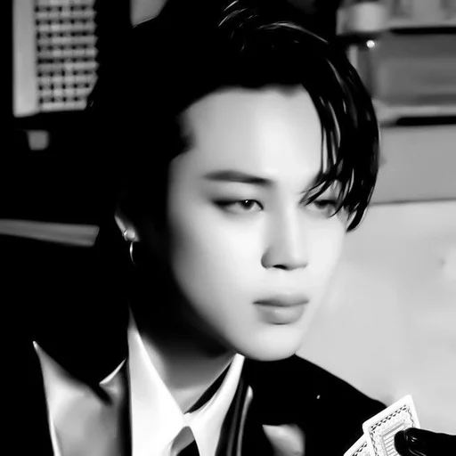 human face black and white person