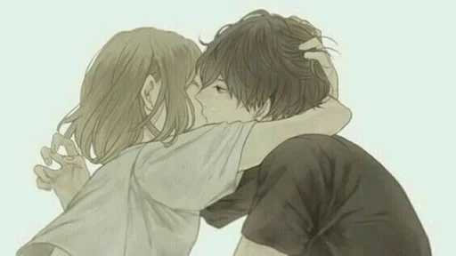 anime kiss cartoon