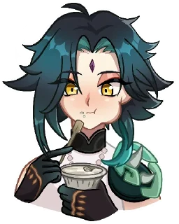 Sticker Сяо от @ELFYART - 5