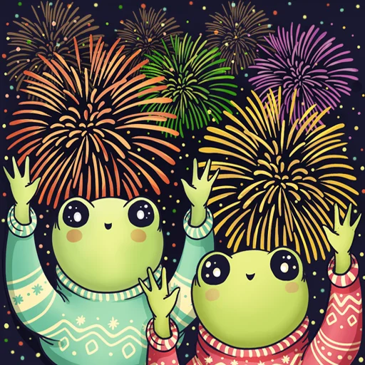 Sticker XmasFrogs - 1