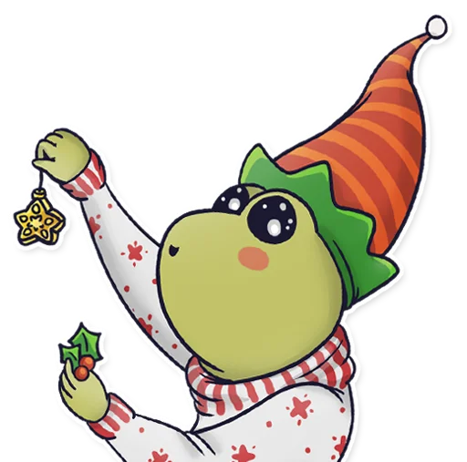 Sticker XmasFrogs - 1