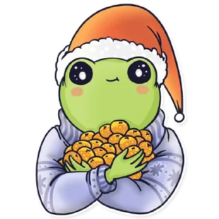 Стикер 🎄Frogs🎄@MasterLamaArt - 1