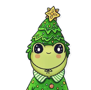 Стикер 🎄Frogs🎄@MasterLamaArt - 6