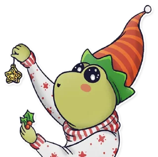 Стикер 🎄Frogs🎄@MasterLamaArt - 2