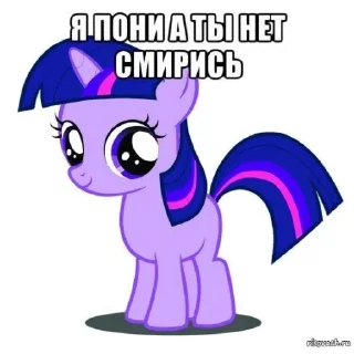 Sticker Я пони а ты нет смирись - 3