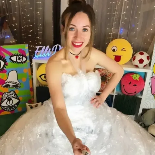 person wedding dress smile