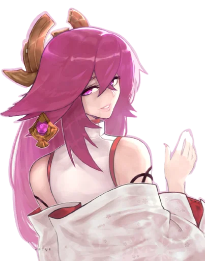 Sticker Яэ Мико - @i_Love_Akame - 11