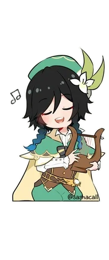 Sticker Venti the bard~♪ :: @fStikBot - 2