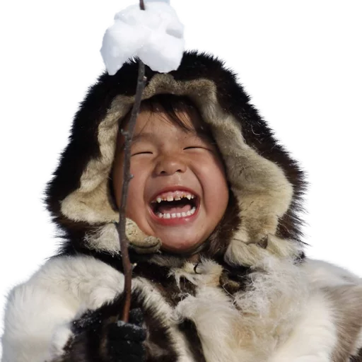 human face fur clothing