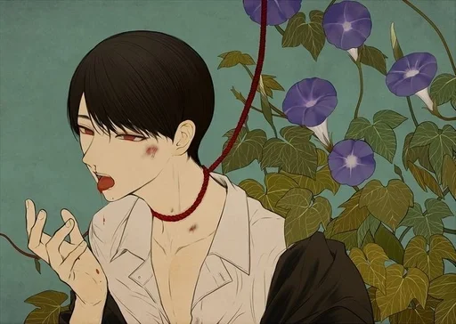 flower cartoon human face