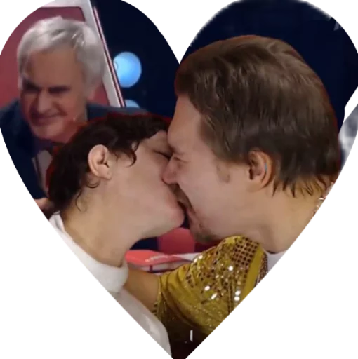 kiss person human face