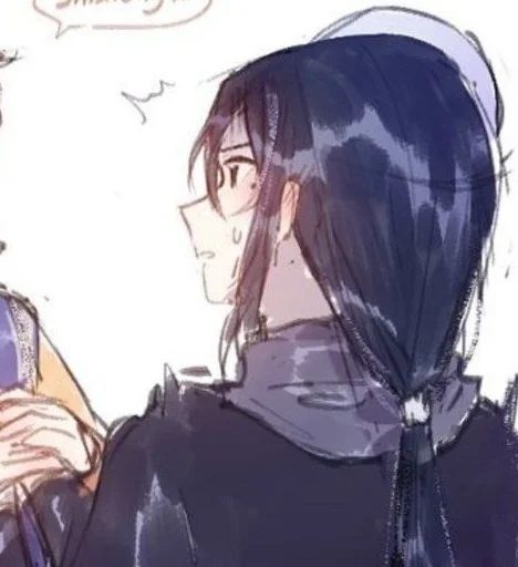 anime sketch human face