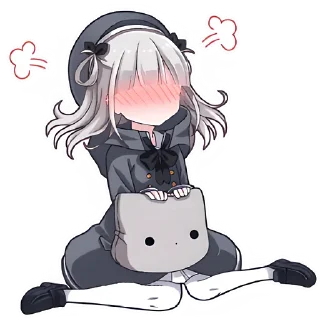 Стикер Умная-тян @nyasticks - 9