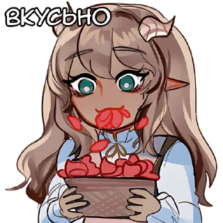 Стикер Молоко и Йогурт @anime_stickerr - 8