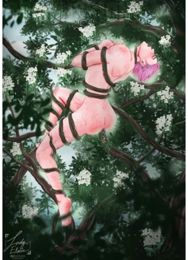 tree pink art