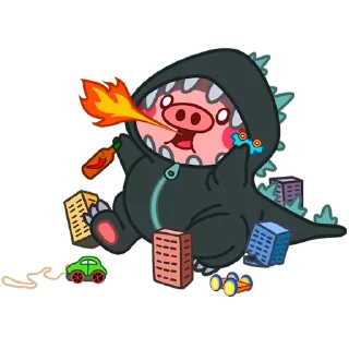 Стикер Твой Свин Валера/Your Pig Valera(@Mari_Deinos) - 3