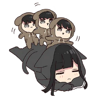 Стикер Юрудура-кун (BIG) @nyasticks - 1