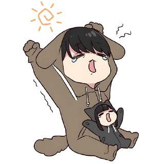 Стикер Юрудура-кун (BIG) @nyasticks - 9