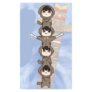 Стикер Юрудура-кун (BIG) @nyasticks - 0