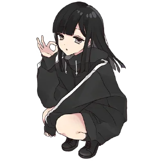 Sticker Юрудура-тян [BIG] @Nyasticks - 5