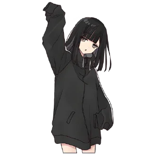 Sticker Юрудура-тян [BIG] @Nyasticks - 1