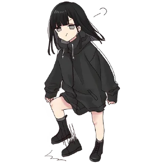 Sticker Юрудура-тян [BIG] @Nyasticks - 0