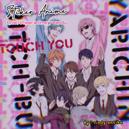 anime text human face