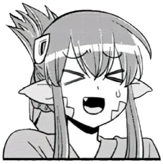 Стикер Мия ЧБ by @FordDionOdinochka - 6