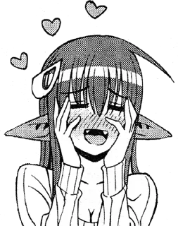 Стикер Мия ЧБ by @FordDionOdinochka - 4