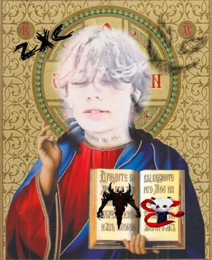 text painting human face