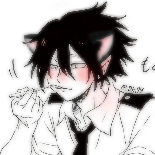 Стикер kittens 🖤🖤🖤 @anime_sticks :: @fStikBot - 5