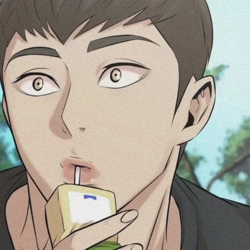 anime cartoon human face