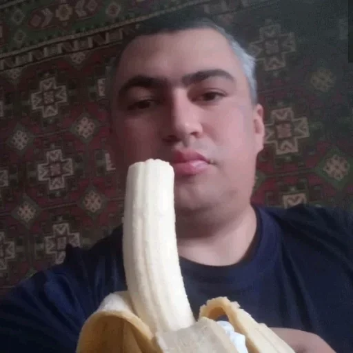 person human face banana