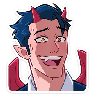 Стикер Адская парочка @anime4_arts - 8