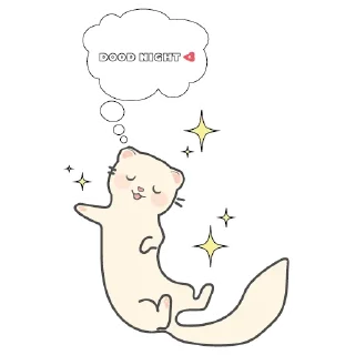 Sticker affectionate weasel <3 - 3